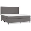 vidaXL Boxspring posteľ s matracom sivá 160x200 cm umelá koža