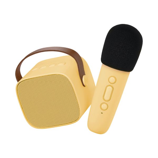 Bluetooth Karaoke set mikrofón a reproduktor Žltý