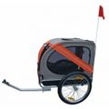 vidaXL Vozík za bicykel pre psa, oranžový