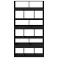 vidaXL Deliaca stena čierna 100x33x187,5 cm kompozitné drevo