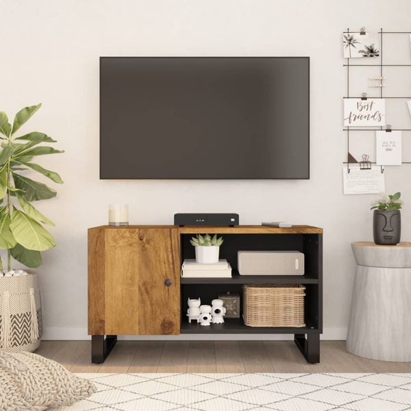 vidaXL TV skrinka 80x33x46 cm masívny mangovník a spracované drevo