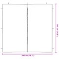 vidaXL Bočná stena párty stanu 2 ks 200 x 195 cm Modrá PE a oceľ
