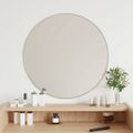 vidaXL Nástenné zrkadlo strieborné Ø 60 cm okrúhle