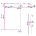 vidaXL Záhradný slnečník 270 x 270 cm Polyester Obdĺžnikový