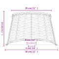 vidaXL Tienidlo na lampu biele Ø38x23 cm prútené