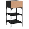 vidaXL Nočné stolíky 2 ks čierne 35x34,5x70 cm kompozitné drevo