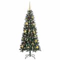 vidaXL Umelý vianočný stromček Zelená 150 cm PVC, plast a oceľ
