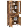 vidaXL Highboard 2 ks Staré drevo 69,5 x 34 x 180 cm Kompozitné drevo