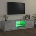 vidaXL TV skrinka s LED svetlami betónovo-sivá 140x40x36 cm