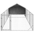 vidaXL Vonkajšia búda pre psov s výbehom, 6x2x1,5 m, pozinkovaná oceľ