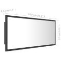 vidaXL Kúpeľňové LED zrkadlo sivé 100x8,5x37 cm akryl