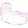 vidaXL Posteľ s pružinovým rámom Svetlosivá 100 x 200 cm látka