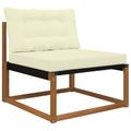 vidaXL Vankúš na vonkajšiu pohovku Polyester Krémová 80 x 68,5 cm