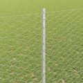 vidaXL Hexagonálny plot s stĺpom 10 x 1,4 m Pozinkovaná oceľ Sieťovina