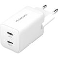 INTENSO W40CC GaN, 2x USB C, Nabíjačka, 40W, biela