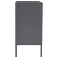vidaXL Komoda antracitová 75x35x70 cm oceľ a tvrdené sklo