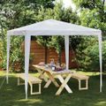 vidaXL Párty stan 2,5x2,5 m, biely