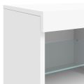 vidaXL Komoda s LED svetlami biela 81x37x67 cm