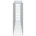 vidaXL Oblúkové gabiónové koše 7ks 400x50x160/180cm pozinkované železo