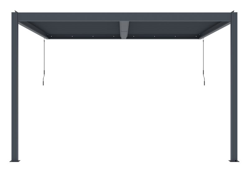 Bioklimatická pergola G21 Trenton Premium 4x4 m, antracitová hliníková