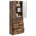 vidaXL Sada skríň 2 ks 66 x 34,5 x 87 cm Kompozitné drevo Dymový dub