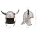 vidaXL Fantasy vikingská prilba pre LARP strieborná oceľová