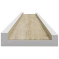 vidaXL Nástenné police 4 ks, biele a dub sonoma 100x9x3 cm