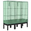 vidaXL Záhon s krytom na skleník ratanový vzhľad 120x40x140 cm