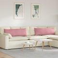vidaXL Vankúše na pohovku 2 pcs Ružová 120 x 40 cm Kordúrová tkanina