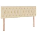 vidaXL Postel s úložným prostorem a matrací Krémová 140 x 190 cm Zamat