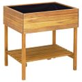 vidaXL Vyvýšený záhradný kvetináč 78,5x58,5x78,5 cm masívne akáciové drevo