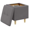 vidaXL Ottoman s Úložným Priestorom Biely 40 x 40 x 45 cm Umelá koža