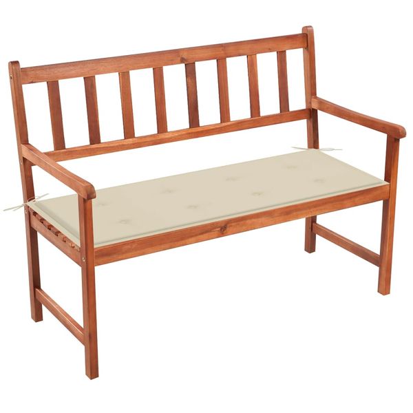 vidaXL Záhradná lavička s podložkou 120 cm, akáciový masív
