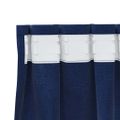 vidaXL Zatemňovacie závesy 2 ks Tmavomodrá 140 x 245 cm Zamat