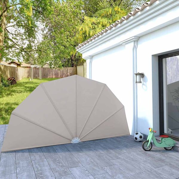 vidaXL Skladacia bočná markíza na terasu, krémová 200 cm
