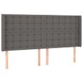 vidaXL Boxspring posteľ s matracom a LED sivá 160x200 cm umelá koža