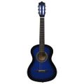 vidaXL Klasická gitara pre začiatočníkov a deti s taškou modrá 1/2 34"