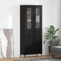 vidaXL Highboard 2 ks Čierny dub 69,5 x 34 x 180 cm Kompozitné drevo