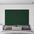 vidaXL Nástenné panely 12 ks tmavozelené 90x30 cm látka 3,24 m²