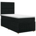 vidaXL Posteľ boxspring s matracom Čierna 90 x 190 cm Látka