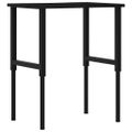 vidaXL pracovný stôl tmavohnedá 80x60x(71,5-98) cm masívny dub