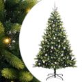 vidaXL Umelý skladací vianočný stromček 300 LED diód Zelená 210 cm