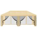 vidaXL Kryt altánku s bočnými stenami Krémová 600,5 x 300,5 cm