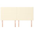 vidaXL Čelo postele krémové 180x5x118/128 cm umelá koža