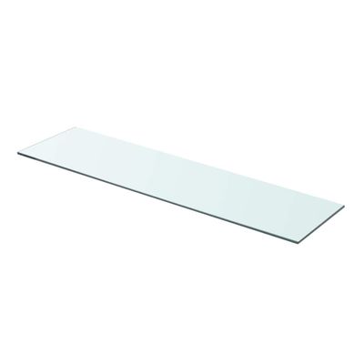 vidaXL Poličkový panel z priehľadného skla, 80x20 cm