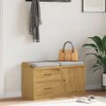 vidaXL Lavica do predsiene SANDNES 87x40x50 cm borovicový masív