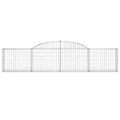 vidaXL Oblúkový gabionový kôš 10 ks 300x30x60/80 cm pozinkované železo