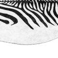 vidaXL Koberec čiernobiely 120x170 cm zebra umývateľný