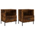 vidaXL Nočné stolíky 2 ks dymový dub 40x35x47,5 cm kompozitné drevo