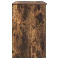 vidaXL Stôl dymový dub 86x49x76 cm kompozitné drevo